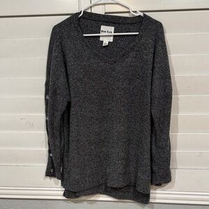 New York Laundry Charcoal Knit Top